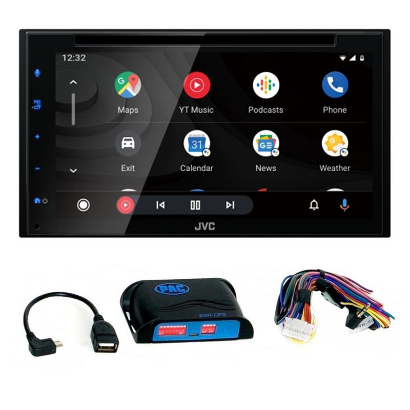 JVC KW-V66BT 6.8" Touchscreen Receiver Compatible with Apple CarPlay & Android Auto Bundled with SWI-CP5 Steering Wheel Interface, 1 of 9