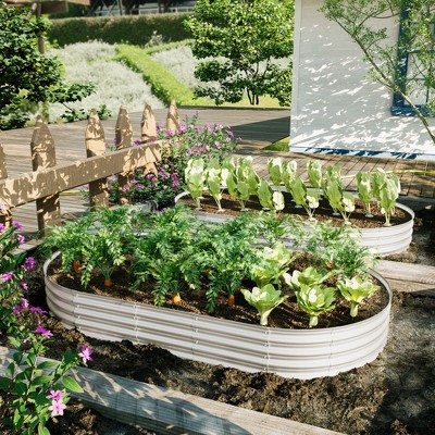 Chic Crate 4x2x1ft Galvanized Raised Garden Bed for Vegetables & Herbs, Rust-Resistant Outdoor Planter Box