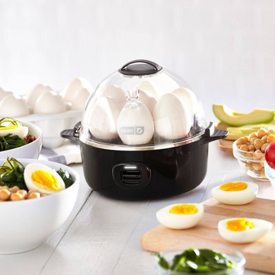 Black Compact 3-in-1 Egg Cooker with Auto Shut-Off