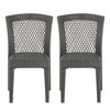 SKRAN Outdoor Rattan Dining Chair, Set of 2 Stacking Side Chair,Polyethylene Wicker Chair, Light Brown for Patio, Garden and Backyard(Grey) - 4 of 4