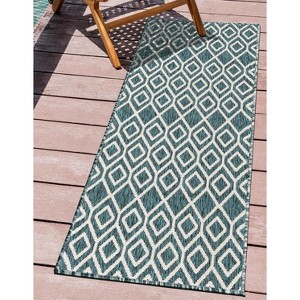 Jill Zarin Outdoor Turks and Caicos Trellis Woven Area Rug - 1 of 4