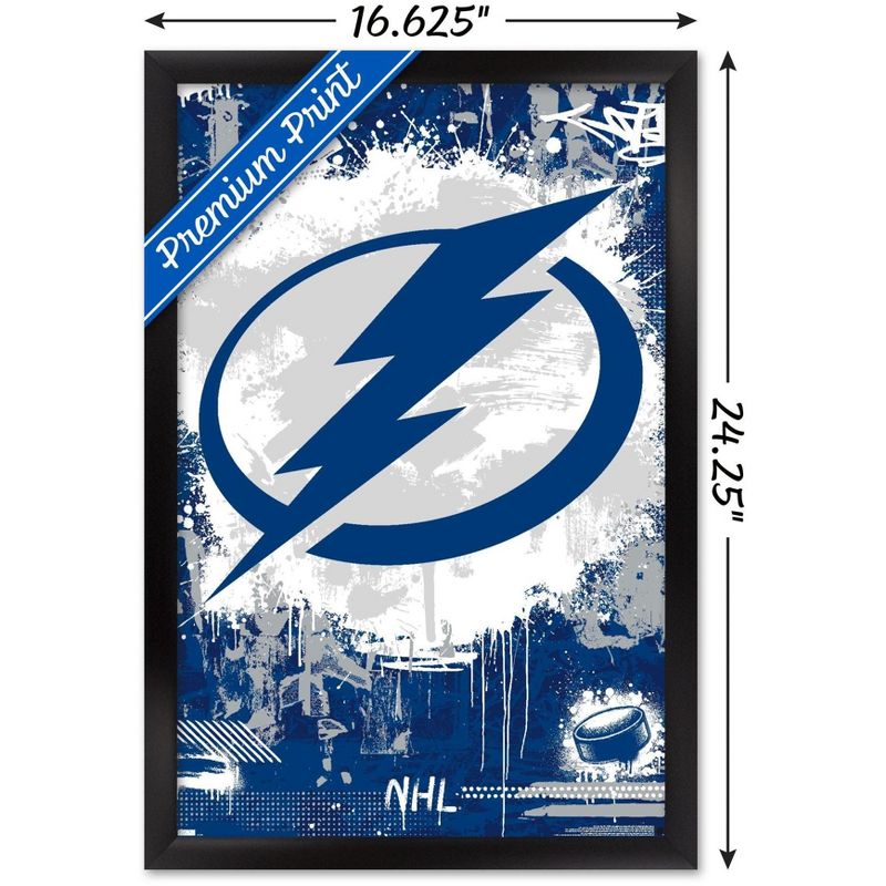 Trends International NHL Tampa Bay Lightning - Maximalist Logo 23 Framed Wall Poster Prints, 3 of 7