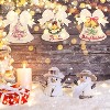 Angel Sar 20-Piece Unfinished Wooden Christmas Ornaments, Paintable Blank Wood Slices with 5 Designs for DIY Craft, 7x7 Inch Rustic Xmas Tree Decor - 2 of 4