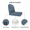 Covers&All Outdoor Sunbrella Deep Seat Cushion Set for Outdoor Furniture, 22 in W x 24 in L x 5 in Thick, Sky Blue - 2 of 4