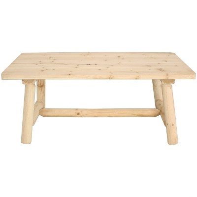 Rustic Unfinished Natural Fir Wood 41'' Coffee Table