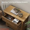 Bedroom 3 Drawer Dresser, Wooden Storage Chest of Drawers w/ Exquisite Metal Handles, Small Storage Cabinet, Modern Design Dresser - 4 of 4