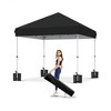 10x10 Pop Up Canopy Tent, Outdoor Tent with 3 Adjustable Height, Easy Set Up Canopy with 4 Sandbags & Carrying Bag for Camping, Parties - 2 of 4