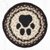 Earth Rugs Round Jute Trivet 10"x10" – Dog Paw Print with Braided Natural Jute - 2 of 3