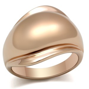 Slickblue Rose Gold Brass Ring, No Stone, Trendy Women's Ring, Valentine's Day Gift, Size 5-6 - 1 of 4
