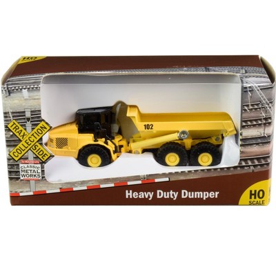 Heavy Duty Dumper Truck Yellow "TraxSide Collection" 1/87 (HO) Scale Diecast Model by Classic Metal Works