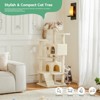 Bencmate 54in Cat Tree, Indoor Cat High Rise Multi story Tower, Pet Playroom with Large Apartment,Beige(19.7"*19.7"*54") - 4 of 4