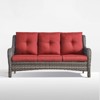 POCASSY 74" Wide Outdoor Wicker Patio Sofa with Cushions, All Weather Wicker Furniture Sofa 3 Seater Couch for Porch, Deck, Balcony - 3 of 4