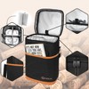 OPUX Wine Bag, 4,6 Bottle Cooler Insulated Tote Carrier Travel Picnic BYOB, Leakproof Padded Portable Party Christmas Gift - 4 of 4