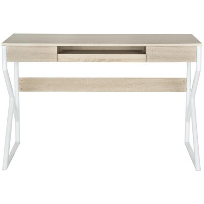 Bryant Computer Desk - FOX2202 - Natural/White - Safavieh Couture
