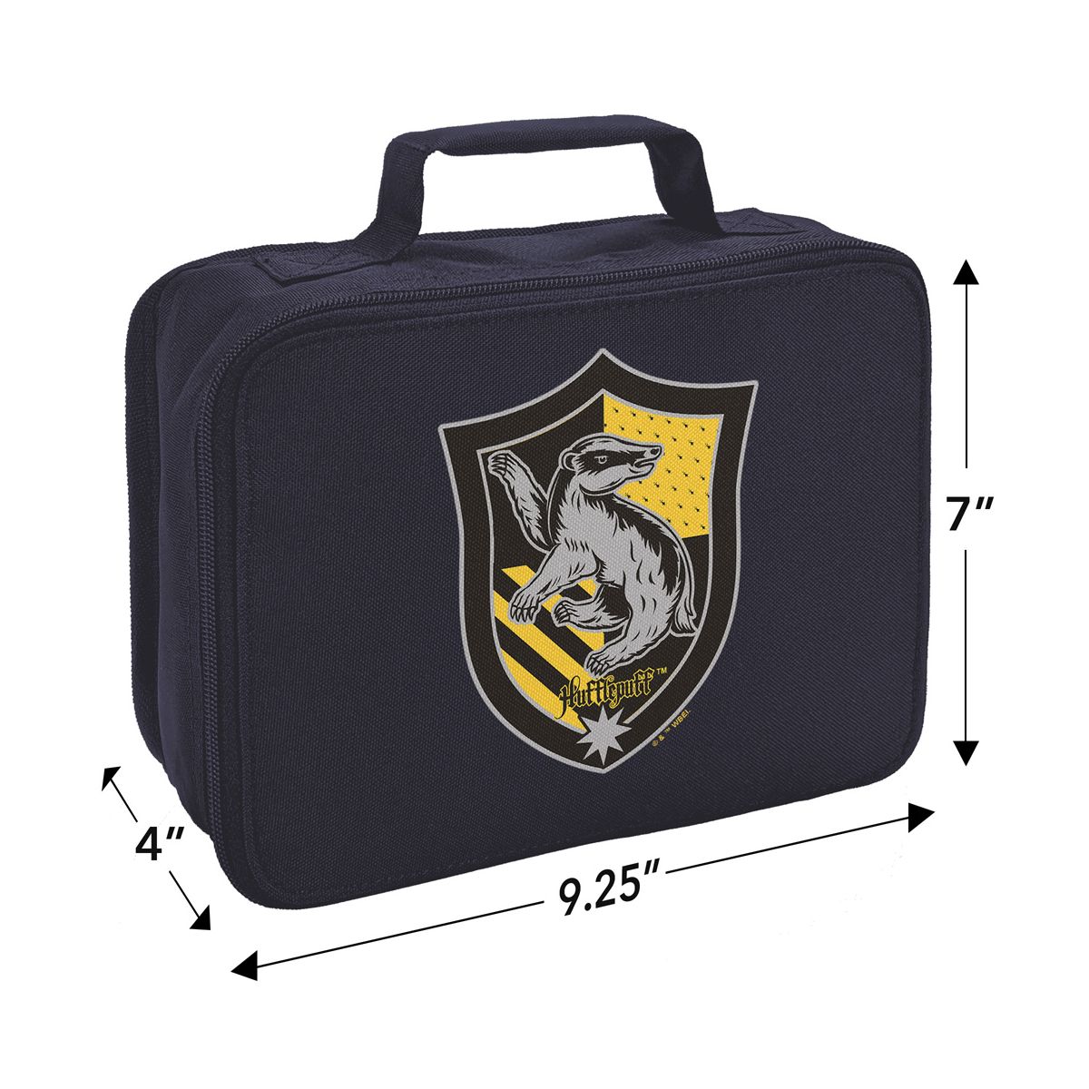 Harry Potter Hufflepuff Plaid Crest Insulated Soft Sided Lunch Box - thumbnail 8