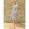 INSPIRE CHIC Women's Bodycon Mermaid Tweed Long Sleeve Elegant Cocktail Fishtail Dresses - 3 of 4