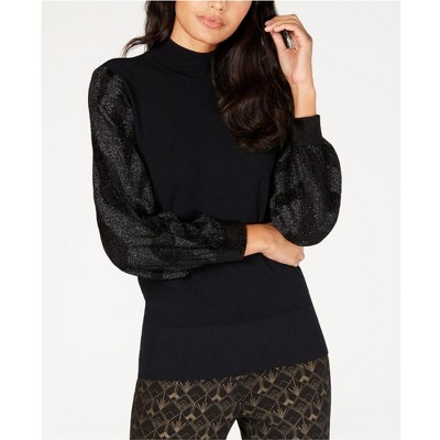 Alfani Womens Bubble-Sleeve Pullover Sweater