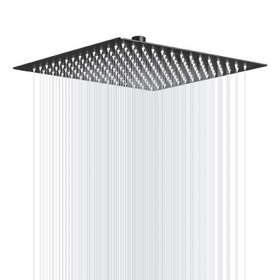 1-Spray Patterns 10 in. Single Wall Mount & Ceiling Mount Square Rain Fixed Shower Head