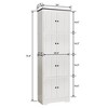 Tall Storage Cabinet with 8 Doors and 4 Shelves, White-ModernLuxe