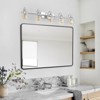 Chrome Bathroom Vanity Light Fixtures - Wall Mount Over Mirror with Hammered Glass Shade E26 Socket - Stylish Lighting for Bathroom and Hallway - 3 of 4