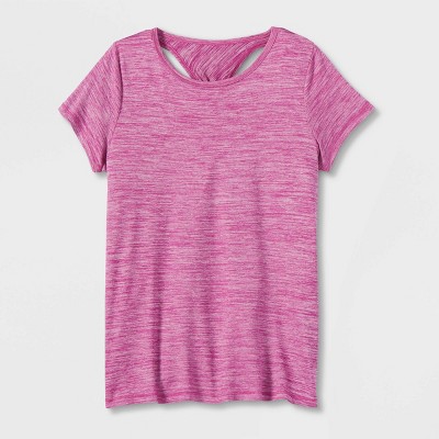 Girls' Short Sleeve Twist-Back Studio T-Shirt - All in Motion™ Grape Purple