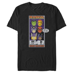 Mens Marvel Heroic Halloween Mask Up And Trick Or Treat T Shirt - 1 of 4