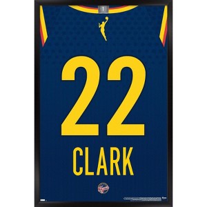 Trends International WNBA Indiana Fever - Caitlin Clark Jersey Framed Wall Poster Prints - 1 of 4