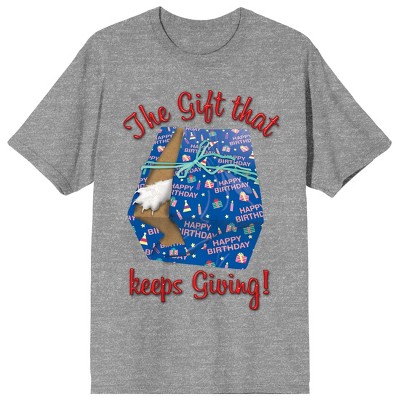 National Lampoon's Christmas Vacation Gift That Keeps Giving Unisex Gray  Heather T-shirt-Small