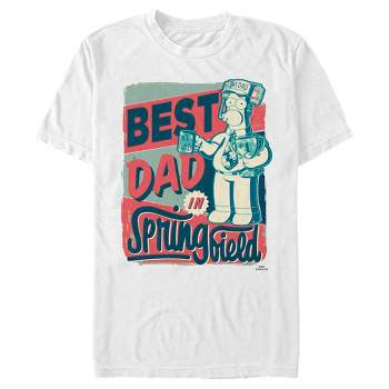 Men's The Simpsons Father's Day Homer Simpson Best Dad in Springfield T-Shirt