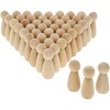 Bright Creations 50 Pack Unfinished Wooden Peg Angel Doll Bodies, Natural Wood Figures for Painting, DIY Arts and Crafts for Kids, 2 inches Tall - 4 of 4