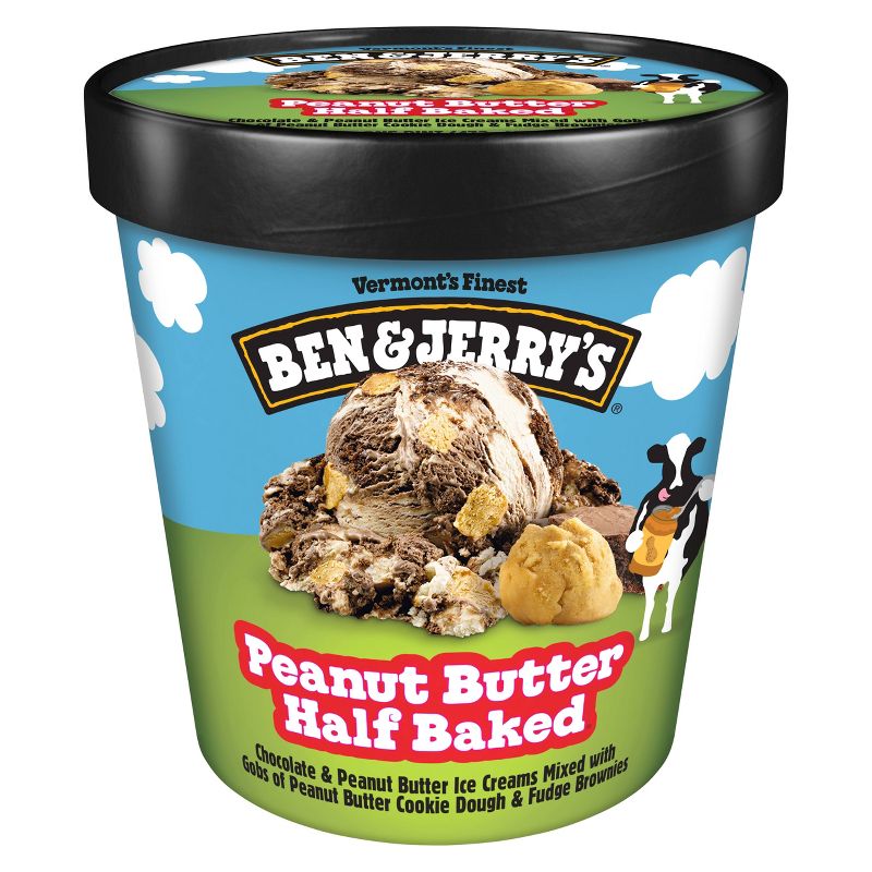 Ben &#38; Jerry&#39;s Peanut Butter Half Baked Chocolate &#38; Peanut Butter Ice Cream - 16oz, 3 of 11