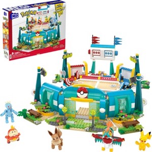 MEGA Pokemon Traning Stadium Building Toy Kit, with 5 Action Figures 1101pc - 1 of 4