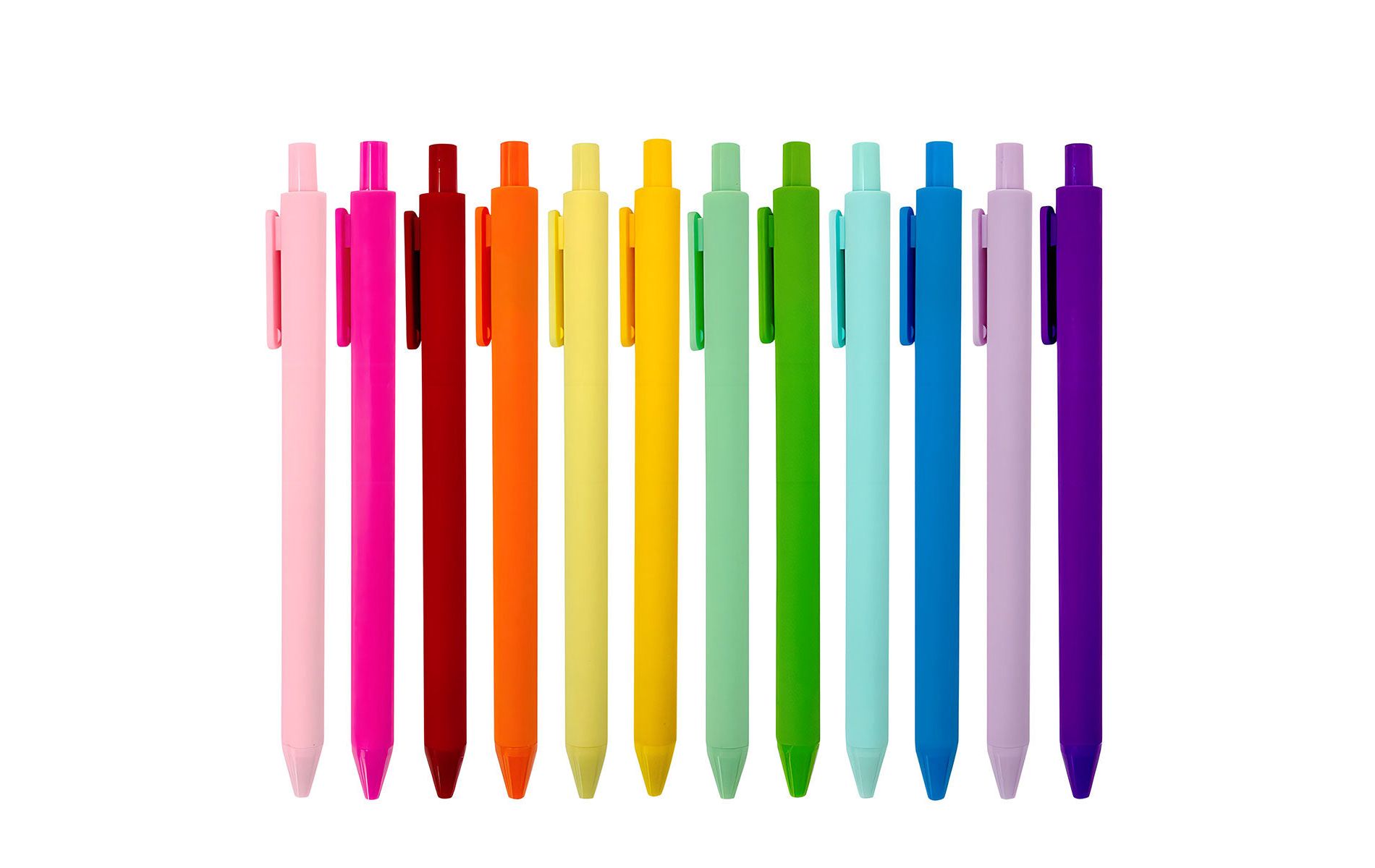 Wrapables Colorful Vibrant Retractable Ballpoint Pens for Home, Office, Stationery (Set of 12)
