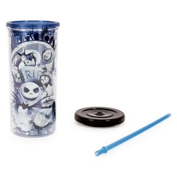 Nightmare Before Christmas Straw Buddies & Lids, Disney Tumbler Decoration, Party Gift Loot Bag