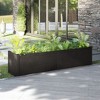 vidaXL Rectangular Garden Planter - Durable Solid Pinewood Construction, Outdoor Flower Box, Black, 78.7"x19.7"x19.7" - 2 of 4