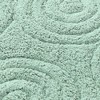 Knightsbridge Beautiful Circle Design Premium Quality Year Round Cotton With Non-Skid Back Bath Rug, Sage - 4 of 4