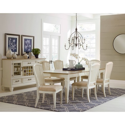 7pc Rockport Rectangle Dining Table With 6 Side Chairs White Hillsdale Furniture Target