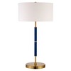 Hudson and Canal 25" Tall 2-Light Table Lamp with Fabric Shade - 2 of 4