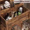 Garvee 67" Tall Bathroom Storage Cabinet with Glass Doors, Adjustable Shelves, Modern Cabinet for Bathroom, Dining Room, Living Room - 4 of 4