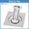 Unique Bargains Stainless Steel Anti-Odo Bathroom Hair Catcher Floor Drain Strainer - 4 of 4