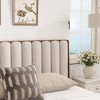 Whisen Sturdy Queen Size Wood Bed with Premium Fabric Headboard, Reinforced Slats for Quiet & Durable Sleep - 4 of 4
