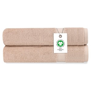 Delara 100% Organic Cotton Soft, Quick Dry & Ultra-Absorbent Hand Towel (Pack of 2) - 1 of 4