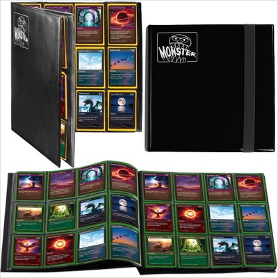 Monster 12 Pocket Trading Card Binder - Matte Black Album, Anti