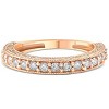 Pompeii3 1/2ct Vintage Diamond Rose Gold Wedding Ring 14K - 3 of 4