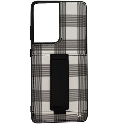 Walli Cases Plaid To Meet You Phone Case with Wallet and Finger Strap