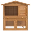 vidaXL Rabbit Hutch Brown Solid pine wood Large Rabbit Hutch - 2 of 4