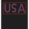 Americana USA Neon Sign Adult Long Sleeve Hoodie - 2 of 2