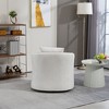 TIRAMISUBEST Mid-Century Modern Swivel Accent Chair - Wood-Frame, Upholstered Armchair with Waist Cushion, Ideal for Living Room - 3 of 4