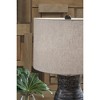 Signature Design by Ashley Kerbert Terracotta Table Lamp, Distressed Black, 17" Tall, Casual Drum Shade - 3 of 4
