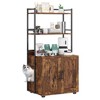 Cat Litter Box Enclosure with platform-3-Tier Cabinet Hides Litter Box,  Capacity – Multi-Functional Storage for Plants - 2 of 4
